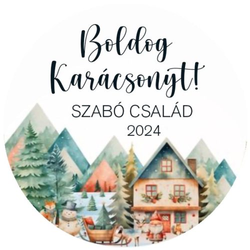 Matrica - Egyedi szöveggel ellátott, személyre szabott, karácsonyi matrica