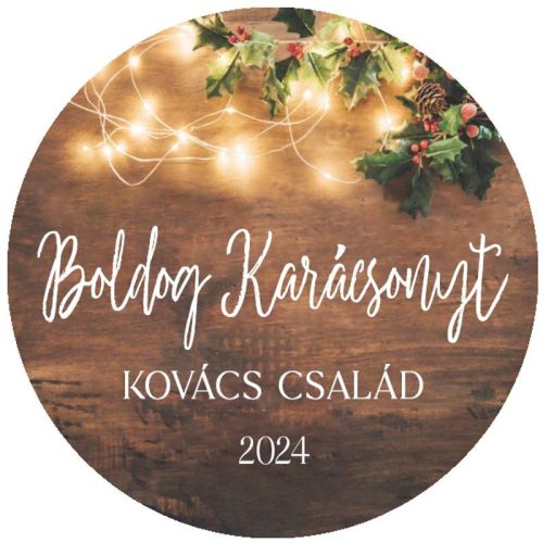 Matrica - Egyedi szöveggel ellátott, személyre szabott, karácsonyi matrica