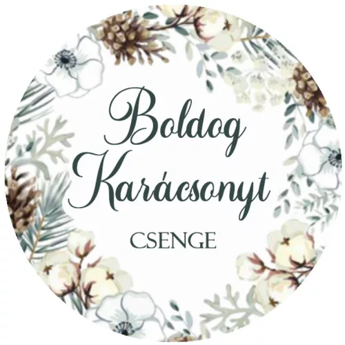 Matrica - Egyedi szöveggel ellátott, személyre szabott, karácsonyi matrica