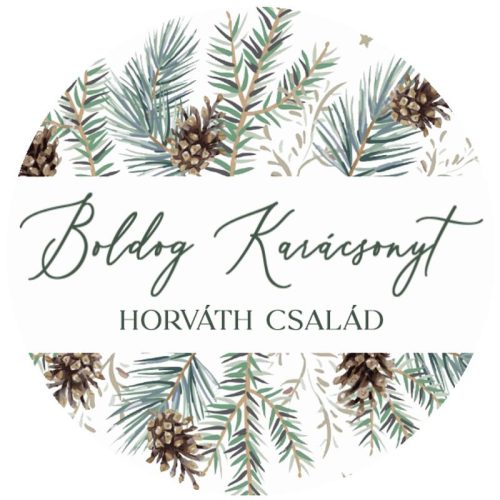 Matrica - Egyedi szöveggel ellátott, személyre szabott, karácsonyi matrica