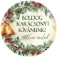 Matrica - Egyedi szöveggel ellátott, személyre szabott, karácsonyi matrica