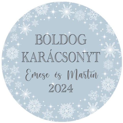 Matrica - Egyedi szöveggel ellátott, személyre szabott, karácsonyi matrica