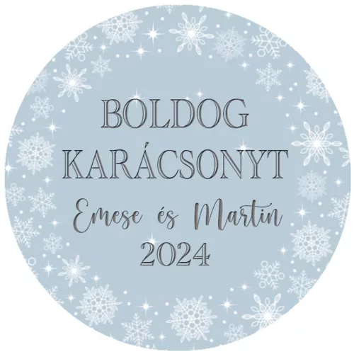 Matrica - Egyedi szöveggel ellátott, személyre szabott, karácsonyi matrica