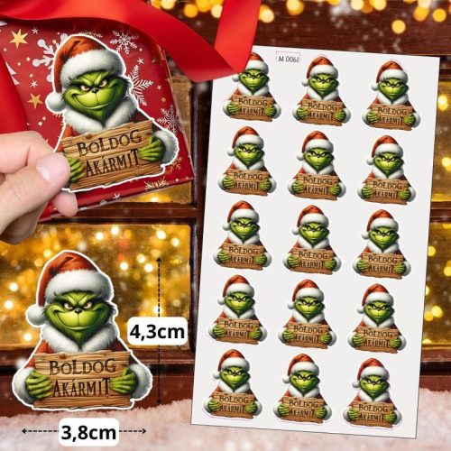 Matrica - Grincs - Boldog akármit 15db/lap