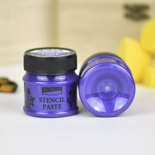 Stencilező paszta gyöngyház 50 ml ultramarin