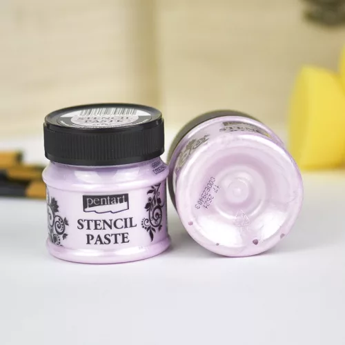 Stencilező paszta gyöngyház 50 ml vattacukor