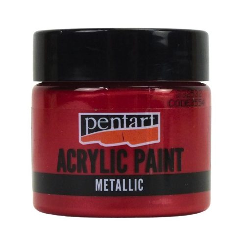 Metál akrilfesték 50ml bordó