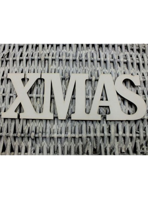 Fa "Xmas" felirat fehér 30cm