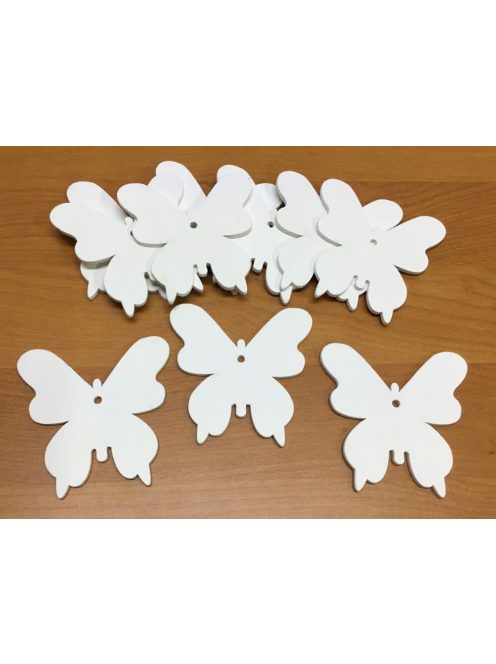 Fa pillangó fehér 7cm 10db/csomag
