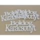 Fa - "Boldog Karácsonyt" felirat koszorúra fehér 21cm 3db/csomag