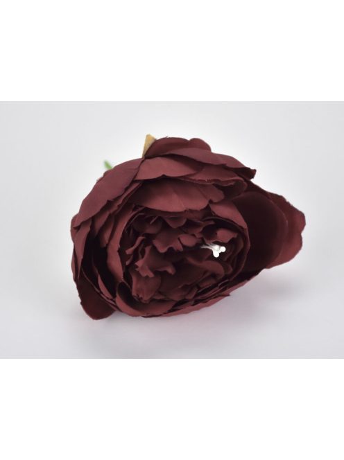 Beszúrós pünkösdi rózsa fej bordó 7cm