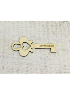 Natúr fa - Kulcs "Szívem kulcsa" 10cm