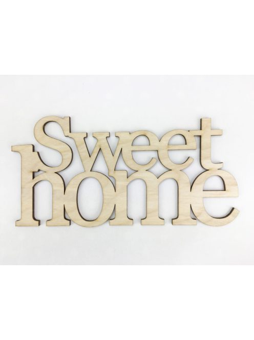 Natúr fa - "Sweet home" felirat koszorúra 11,5x20cm