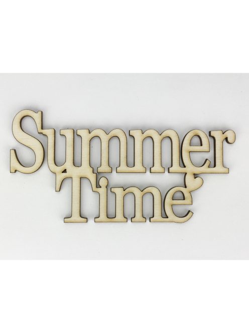 Natúr fa - "Summer Time" felirat koszorúra 10x20cm