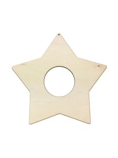 Natúr fa - Csillag koszorú 24x25cm