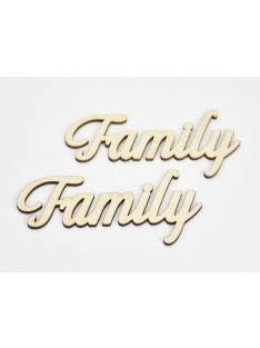 Natúr fa - "Family" felirat 5,5x12cm 2db/csomag