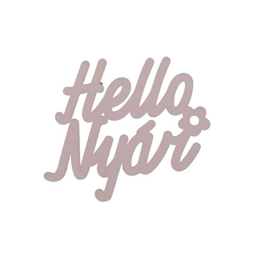 Hello Nyár" felirat színes rózsaszín 11x10cm