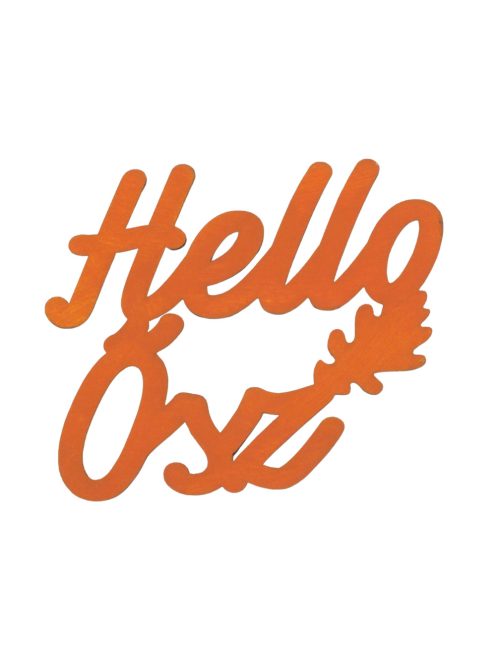 Narancs "Hello Ősz" felirat színes 11x11cm