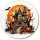 Nyomtatott fa tábla koszorú közép - Halloween kastély 11,8cm