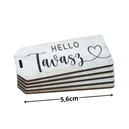 Nyomtatott dekorkarton - Hello Tavasz biléta 5db/csomag