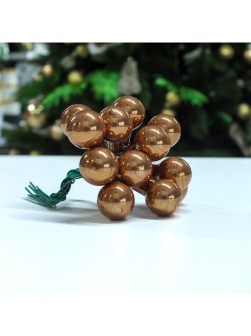 Mini karácsonyfadísz pick bronz 1csokor