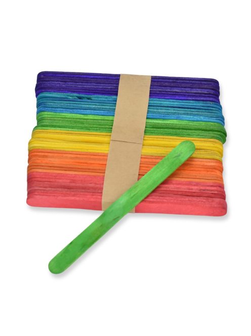 Fa spatula színes 11cm 50db/cs