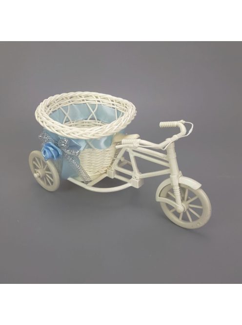 Műanyag tricikli kosárral nagy - kék