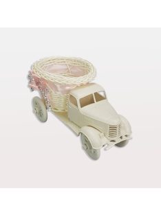 Műanyag teherautó kosárral rózsaszín