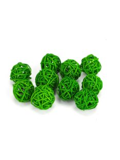 Vessző gömb zöld 3cm 10db/csomag
