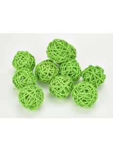 Vessző gömb zöld 4cm 10db/csomag