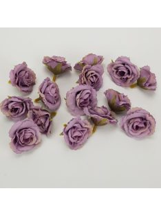 Fodros mini rózsafej lila 4cm 15db/cs