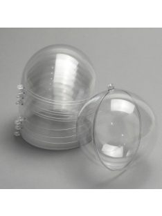   Ajándéktartó szétválasztható gömb műanyag 10cm 5db/csomag