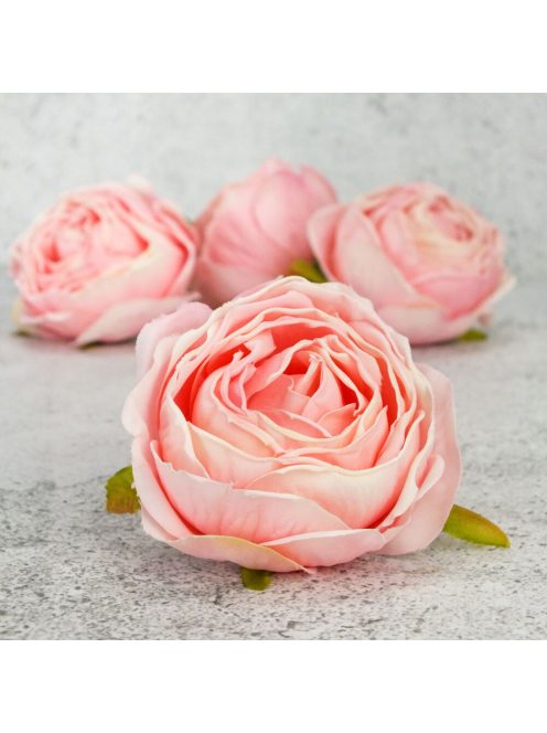 Százlevelű rózsa fej - cirmos rózsaszín 4db/csomag