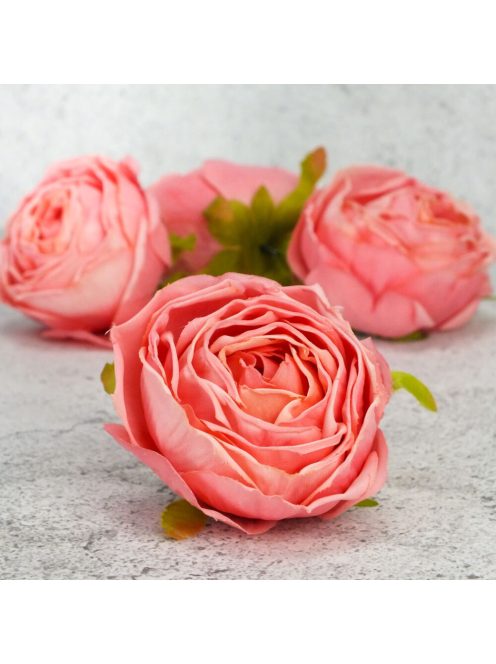 Százlevelű rózsa fej - rózsaszín 4db/csomag