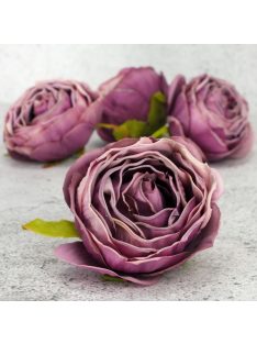 Százlevelű rózsa fej - vintage mályva 4db/csomag