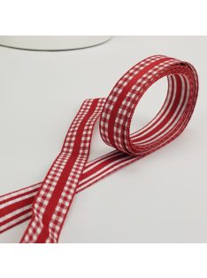 Kétoldalas textil szalag 1,5cm*2m piros