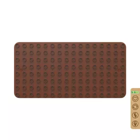   BiOBUDDi BB-0017 | építőjáték alaplap nagy méretű kockákhoz - 100% kompatibilis minden más kedvelt márka nagy méretű kockáival | 8x16 bütyök barna