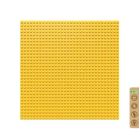   BiOBUDDi BB-0095 | építőjáték alaplap - 100% kompatibilis minden más kedvelt márkával | 32x32 bütyök sárga