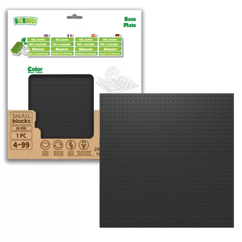 BiOBUDDi BB-0095 | építőjáték alaplap - 100% kompatibilis minden más kedvelt márkával | 32x32 bütyök fekete