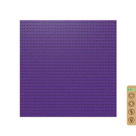   BiOBUDDi BB-0095 | építőjáték alaplap - 100% kompatibilis minden más kedvelt márkával | 32x32 bütyök lila