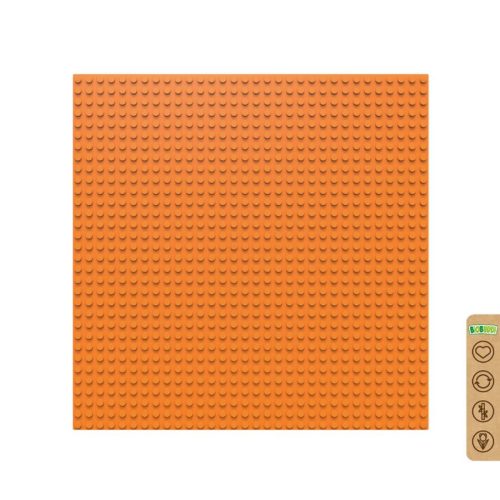 BiOBUDDi® BB-0095 | építőjáték alaplap - 100% kompatibilis minden más kedvelt márkával | 32x32 bütyök narancssárga
