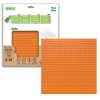BiOBUDDi BB-0095 | építőjáték alaplap - 100% kompatibilis minden más kedvelt márkával | 32x32 bütyök narancssárga