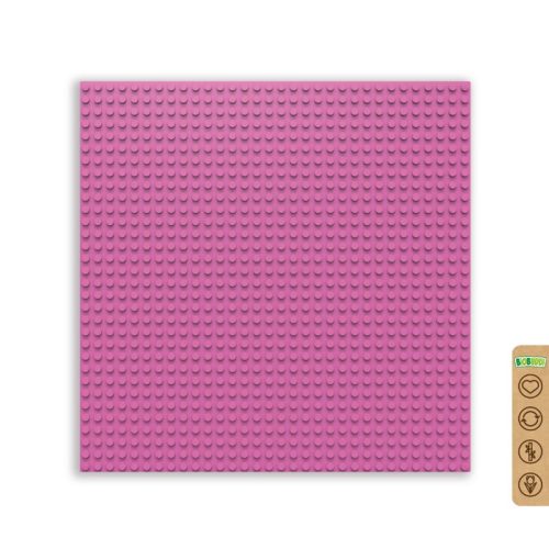 BiOBUDDi® BB-0095 | építőjáték alaplap - 100% kompatibilis minden más kedvelt márkával | 32x32 bütyök sötét rózsaszín
