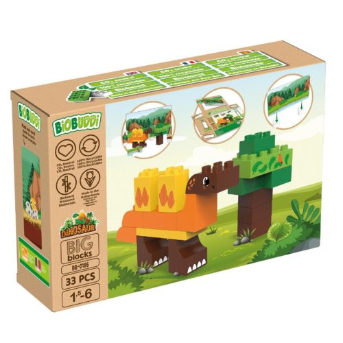 BiOBUDDi® BB-0186 | bio építőjáték | Stegosaurus - 100% kompatibilis minden más kedvelt márkával
