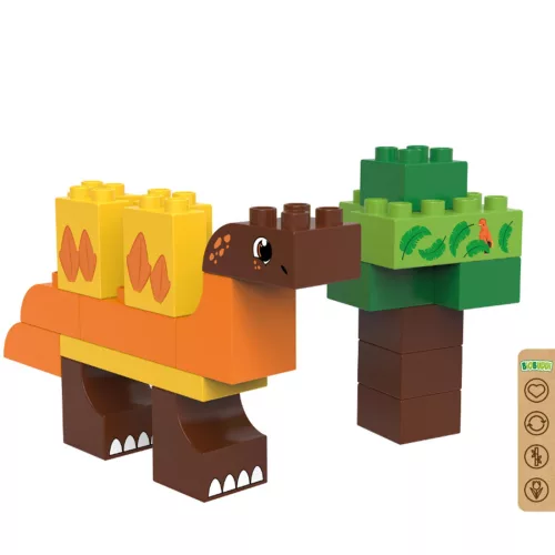 BiOBUDDi BB-0186 | bio építőjáték | Stegosaurus - 100% kompatibilis minden más kedvelt márkával