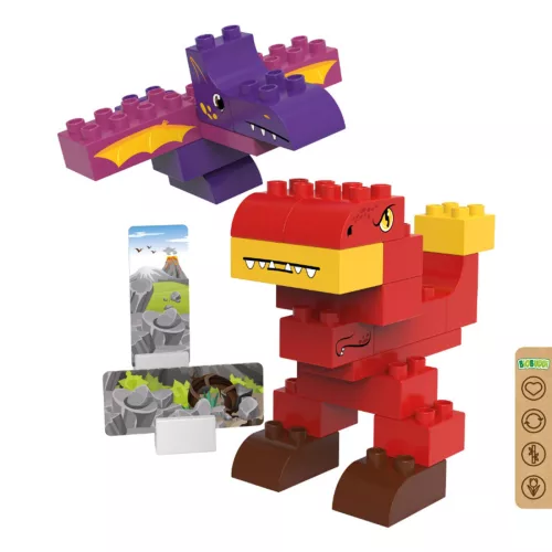 BiOBUDDi BB-0187 | bio építőjáték | T-rex és Pterodactyl - 100% kompatibilis minden más kedvelt márkával