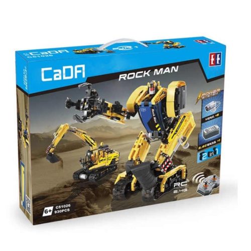 CaDA® C51026W - 2 az 1-ben robot & excavator - 100% technic-kompatibilis építőjáték