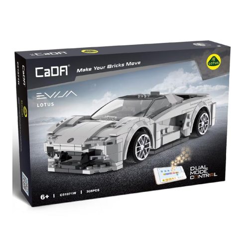 CaDA® C51071W - Távirányítós Lotus Evija versenyautó építőjáték - 100% kompatibilis minden más kedvelt márkával