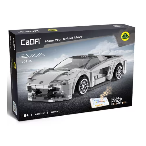 CaDA C51071W - Távirányítós Lotus Evija versenyautó építőjáték - 100% kompatibilis minden más kedvelt márkával