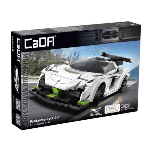 CaDA® C51083W - Távirányítós Fantasma versenyautó - 100% technic-kompatibilis építőjáték